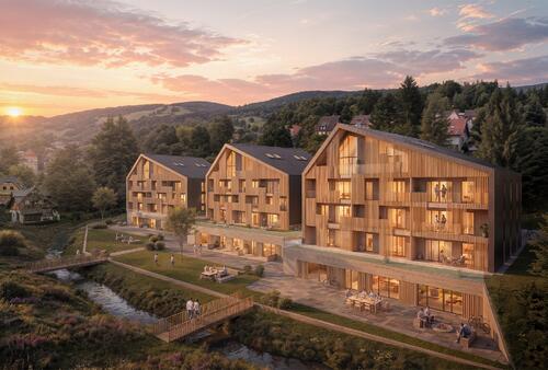 Rokytná_resort_jihovýchodní_pohled_večer